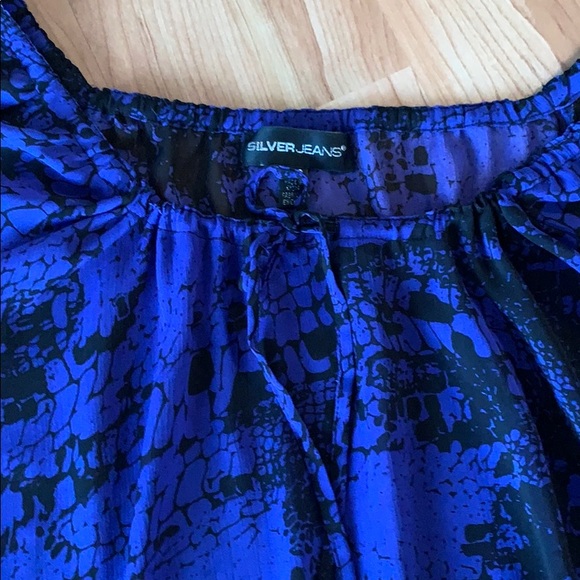 ❄️ sheer cobalt blue/black shirt - Picture 2 of 3